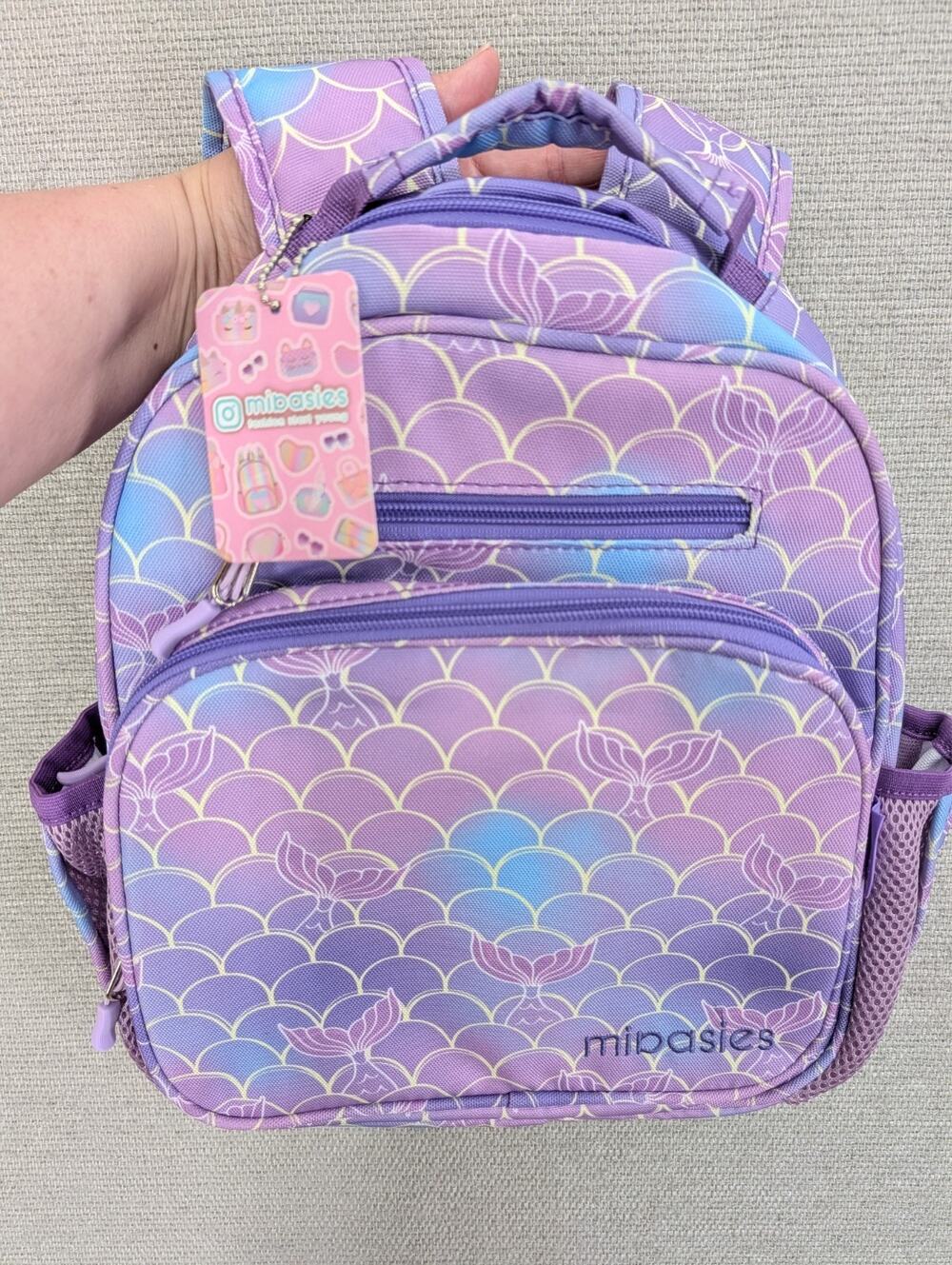 Mibasies Toddler Backpack Mermaid Preschool Girls Bag NWT Purple Pink Blue